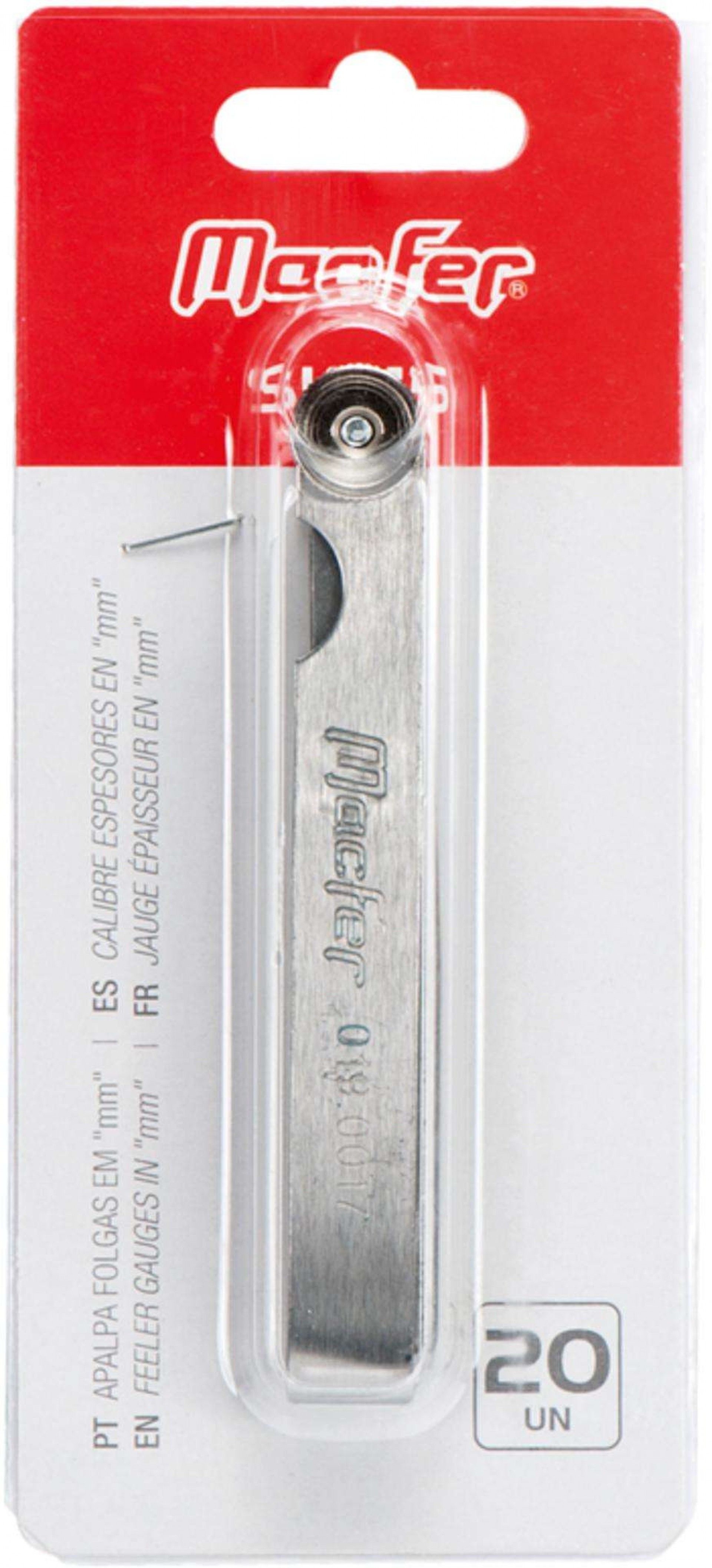 Apalpa folgas em "mm" MacFer SK315 20 lâminas refª 019.0017 MACFER