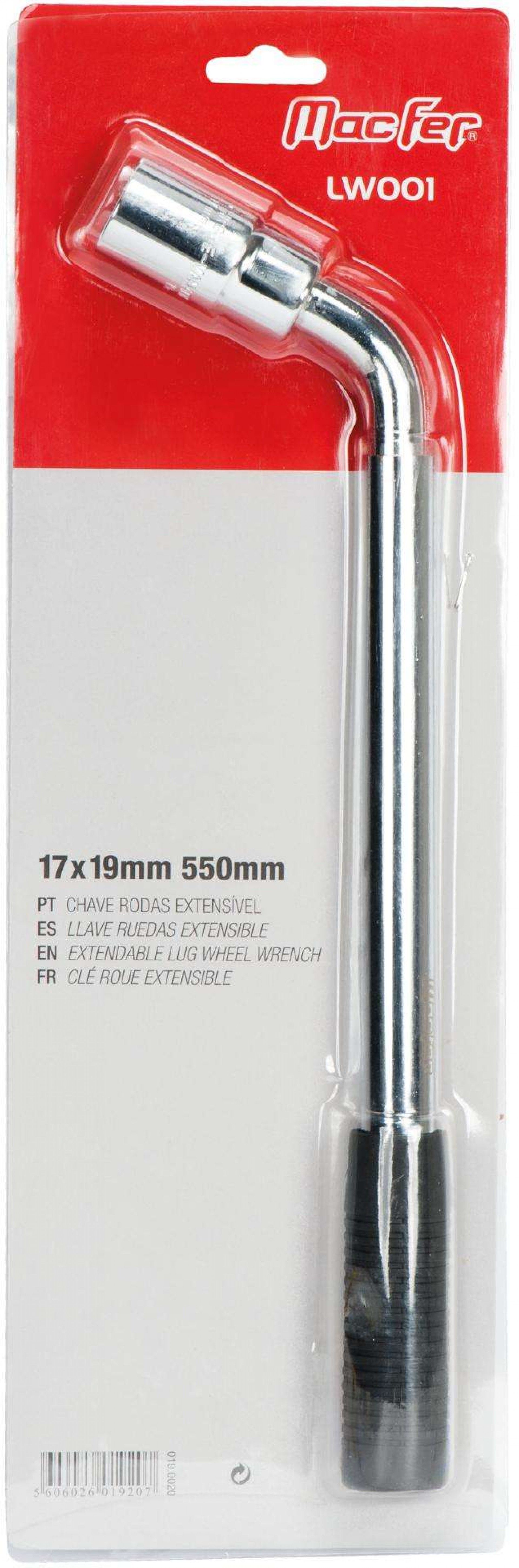 Ch. rodas extensível MacFer LW001 17x19mm 550mm refª 019.0020 MACFER