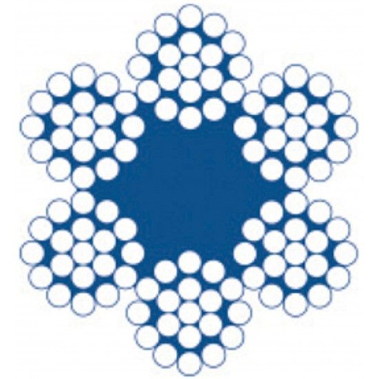 Cabo a�o galv. MacFer  WRG   6x19+FC   8mm 200m ref� 018.0032 MACFER