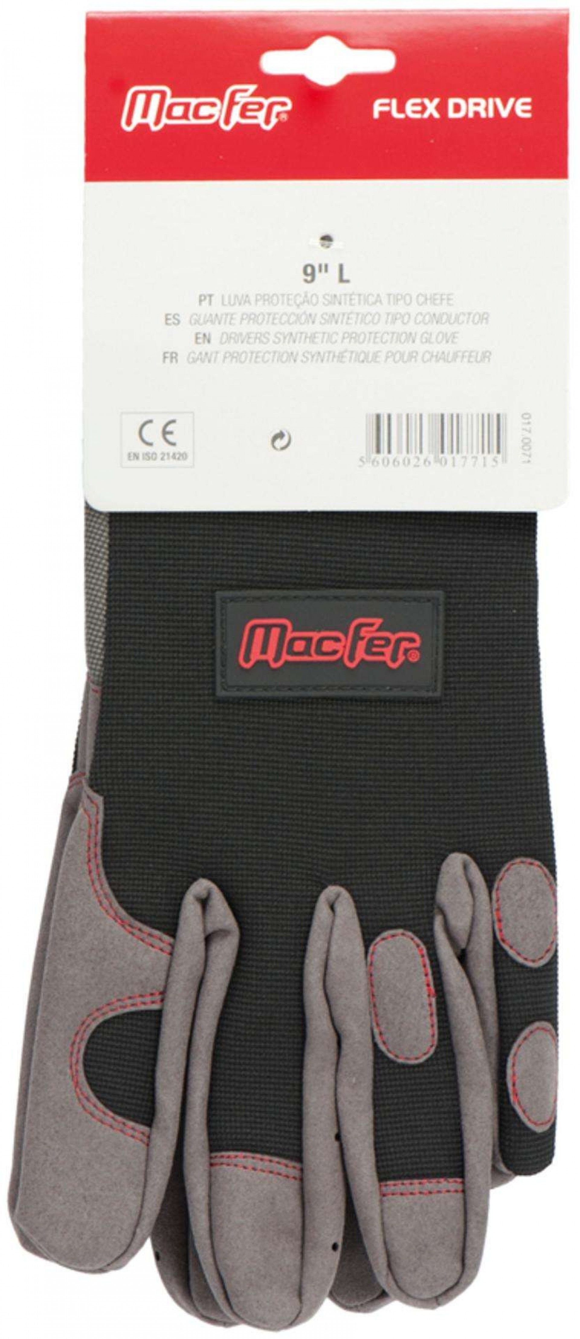 Luva prot. sint. t/ chefe MacFer Flex Drive 9