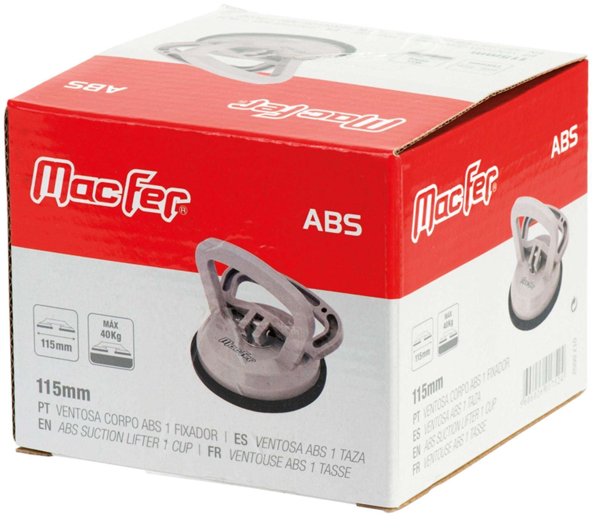 Ventosa corpo ABS 1 fixador MacFer 115T 115mm refª 017.0052 MACFER