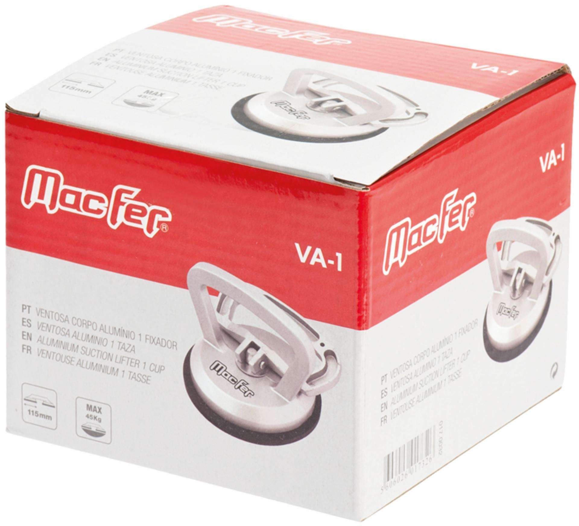 Ventosa corpo alumínio 1 fixador MacFer VA-1115mm refª 017.0032 MACFER
