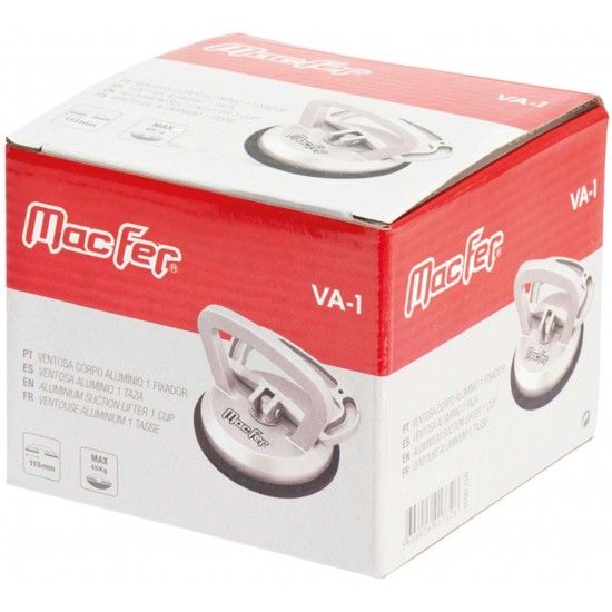 Ventosa corpo alum�nio 1 fixador MacFer VA-1115mm ref� 017.0032 MACFER