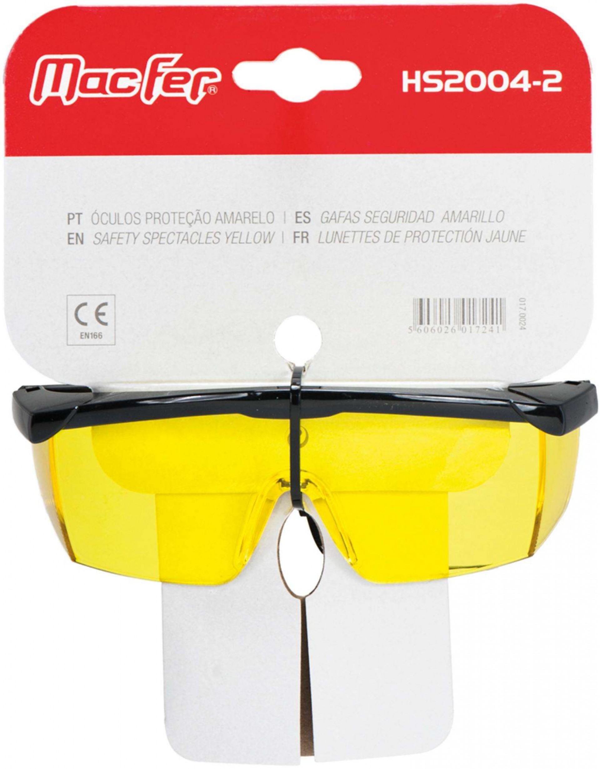 Óculos prot. MacFer HS2004-2 amarelo refª 017.0024 MACFER