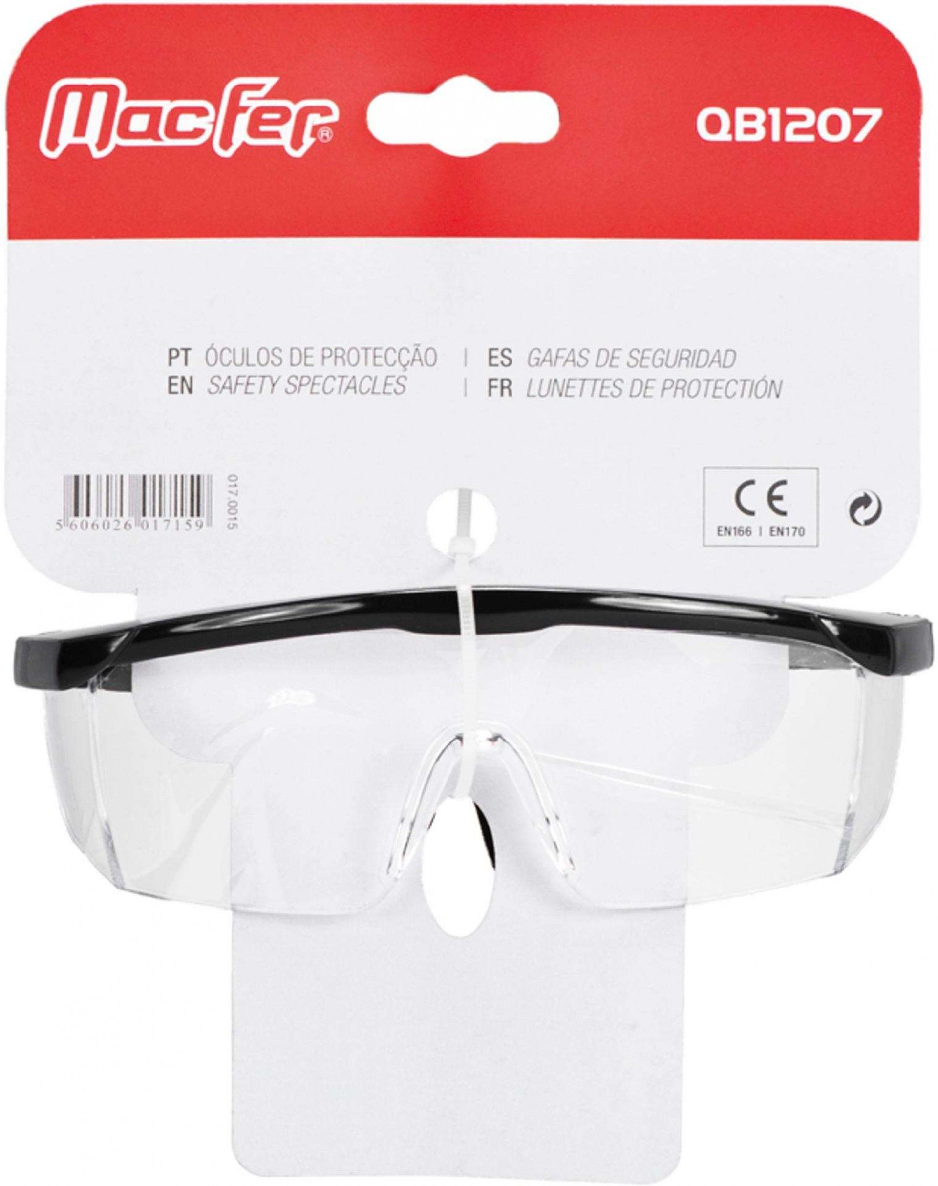 Óculos prot. MacFer QB1207 trans. refª 017.0015 MACFER