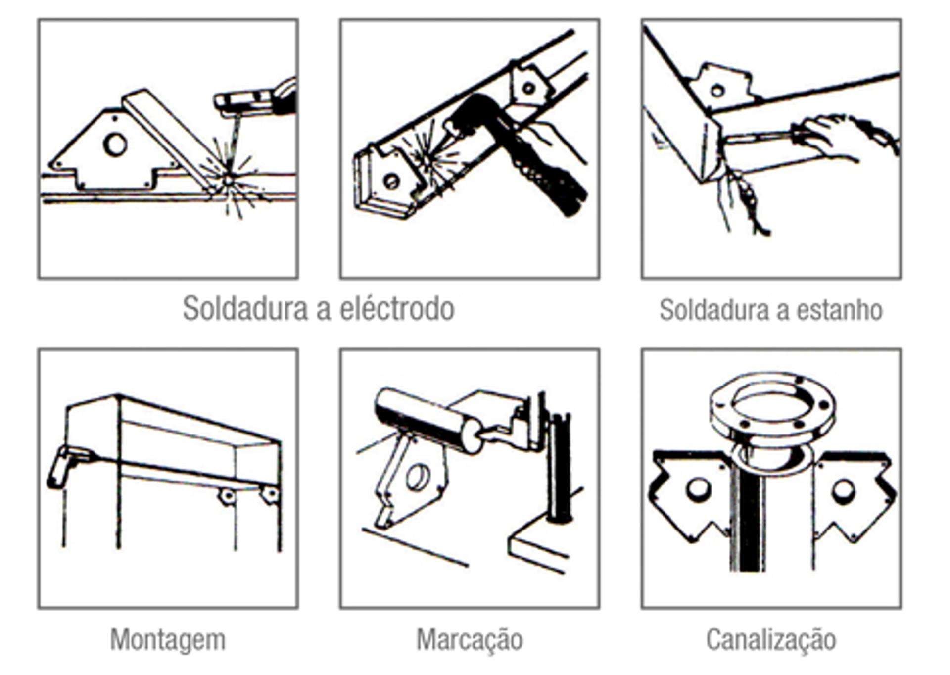 Íman soldador c/ vários ângulos MacFer WF01 34kg 5" refª 016.0099 MACFER