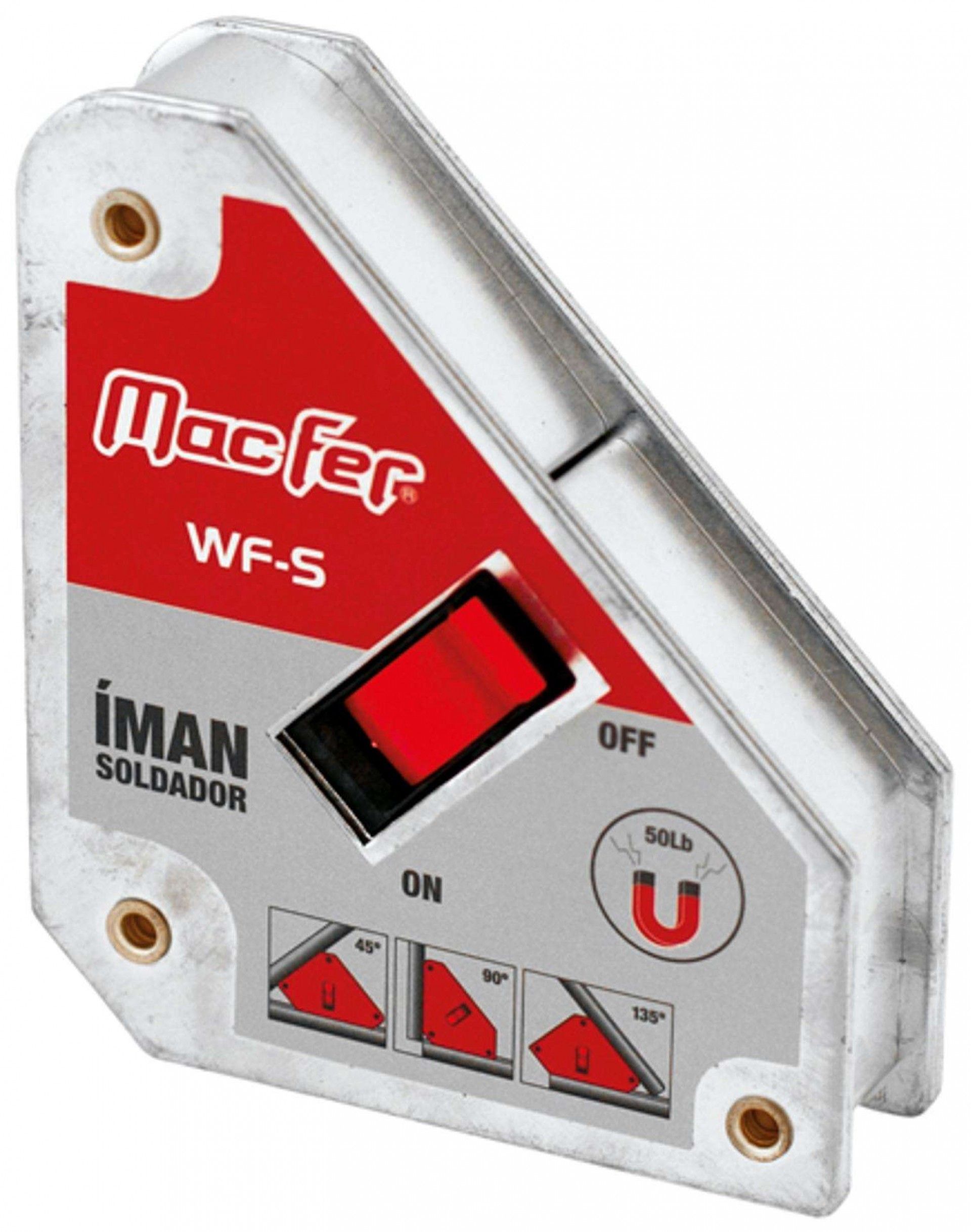 Íman soldador c/ vários ângulos MacFer WF-S 25kg (on/ off) refª 016.0100 MACFER