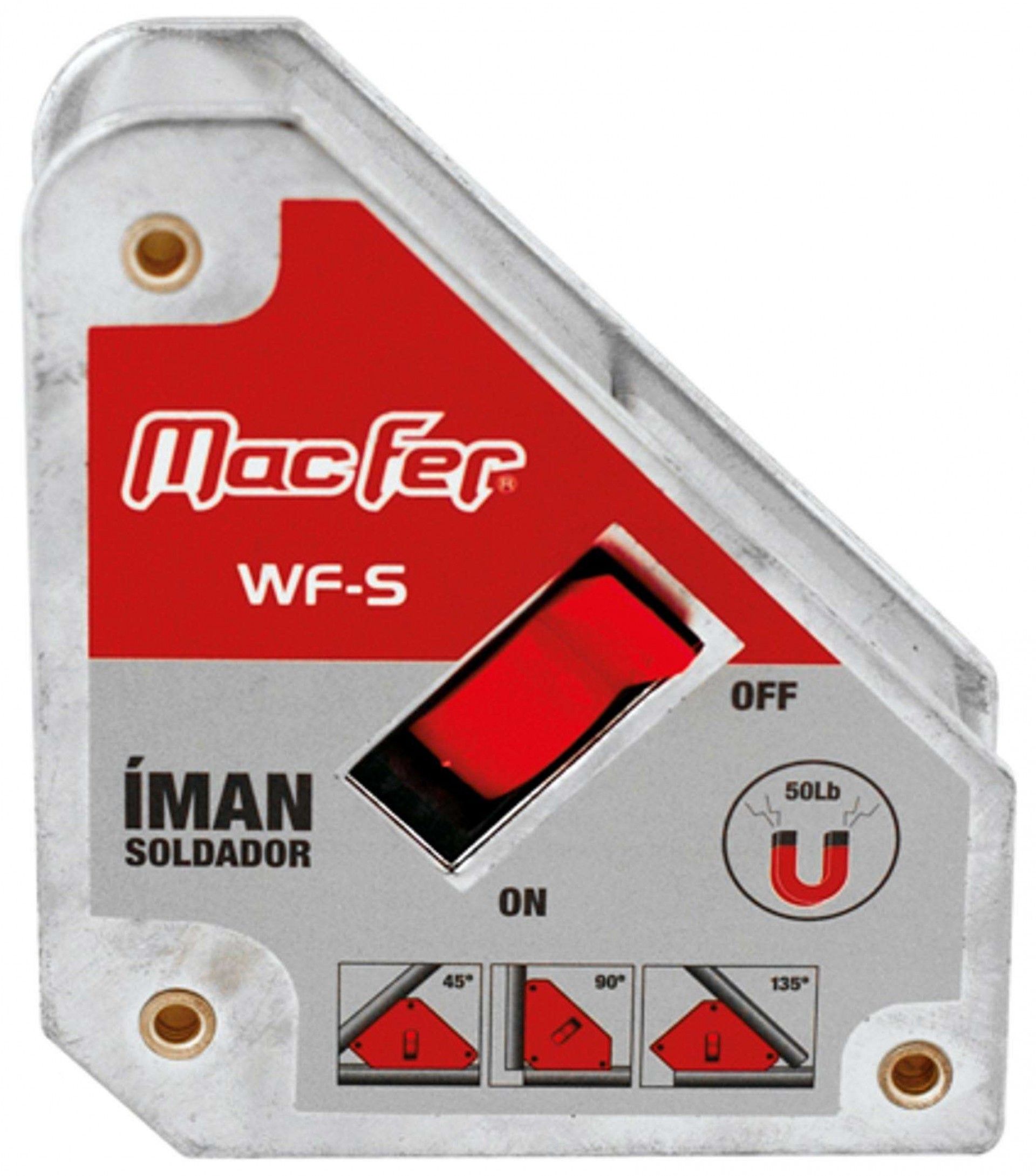 Íman soldador c/ vários ângulos MacFer WF-S 25kg (on/ off) refª 016.0100 MACFER