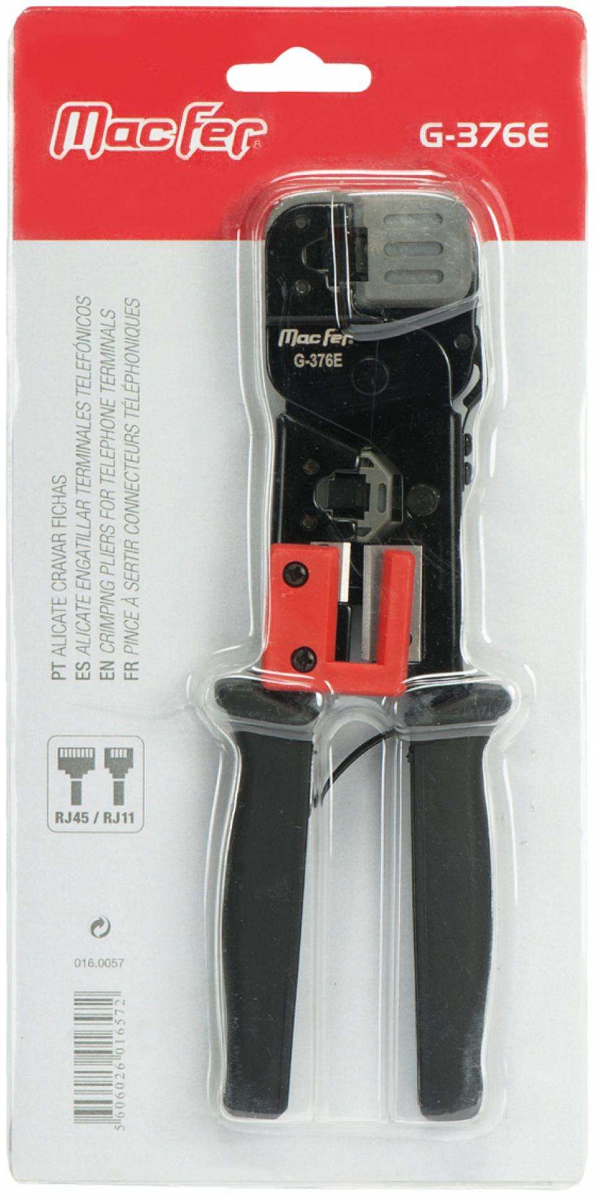 Alicate cravar fichas G-376E refª 016.0057 Macfer
