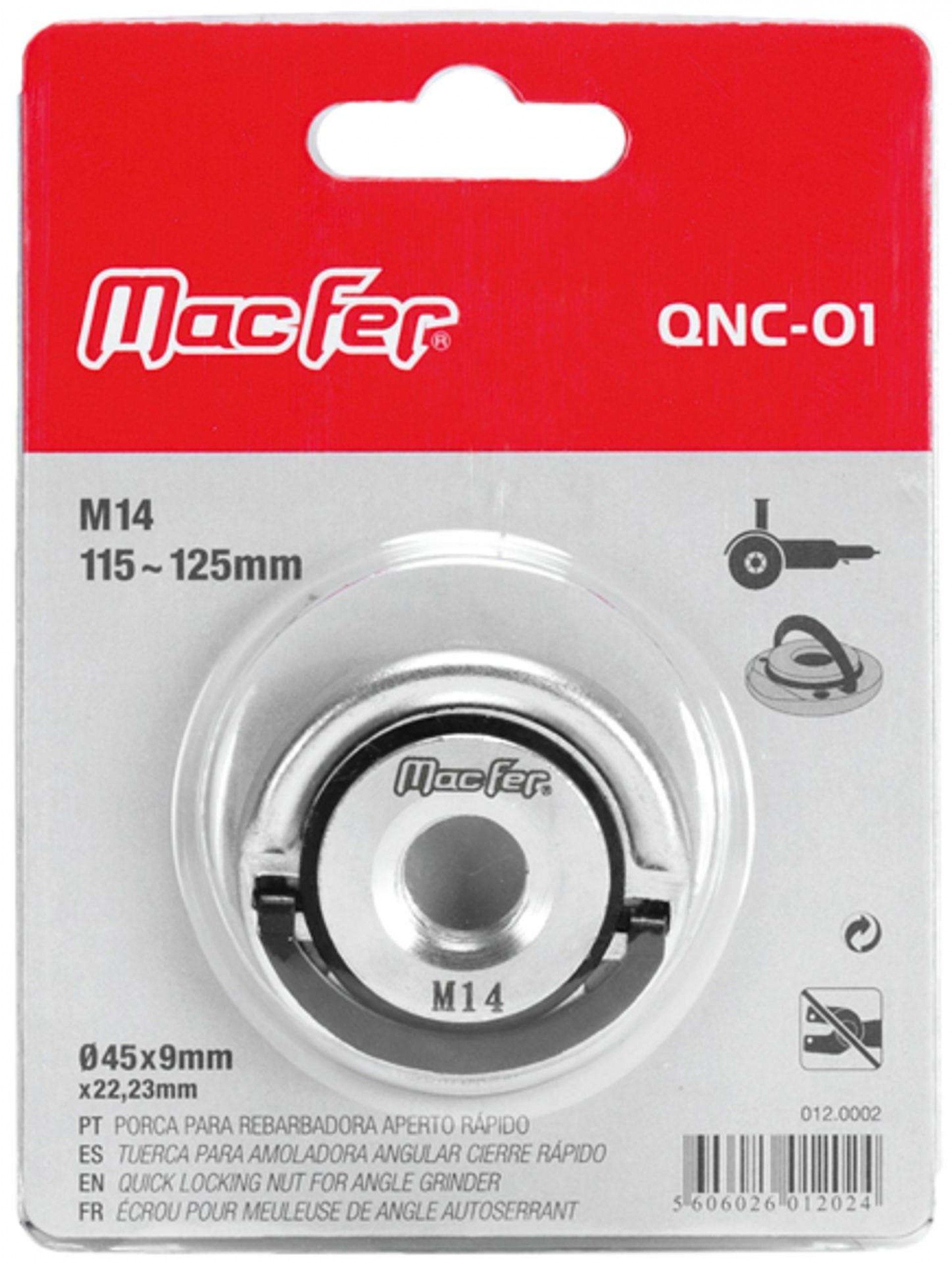 Porca p/rebarbadora aperto rápido QCN-01 M14 refª 012.0002 MACFER