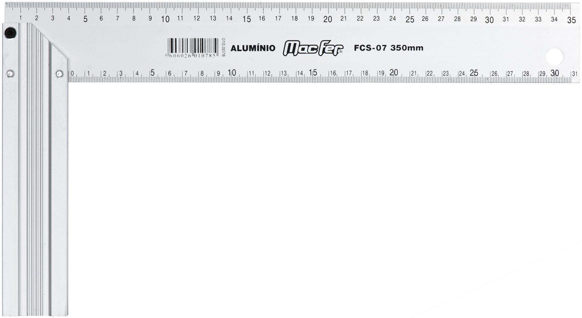 Esquadro alumínio MacFer FCS-07 350mm refª 010.0078 MACFER