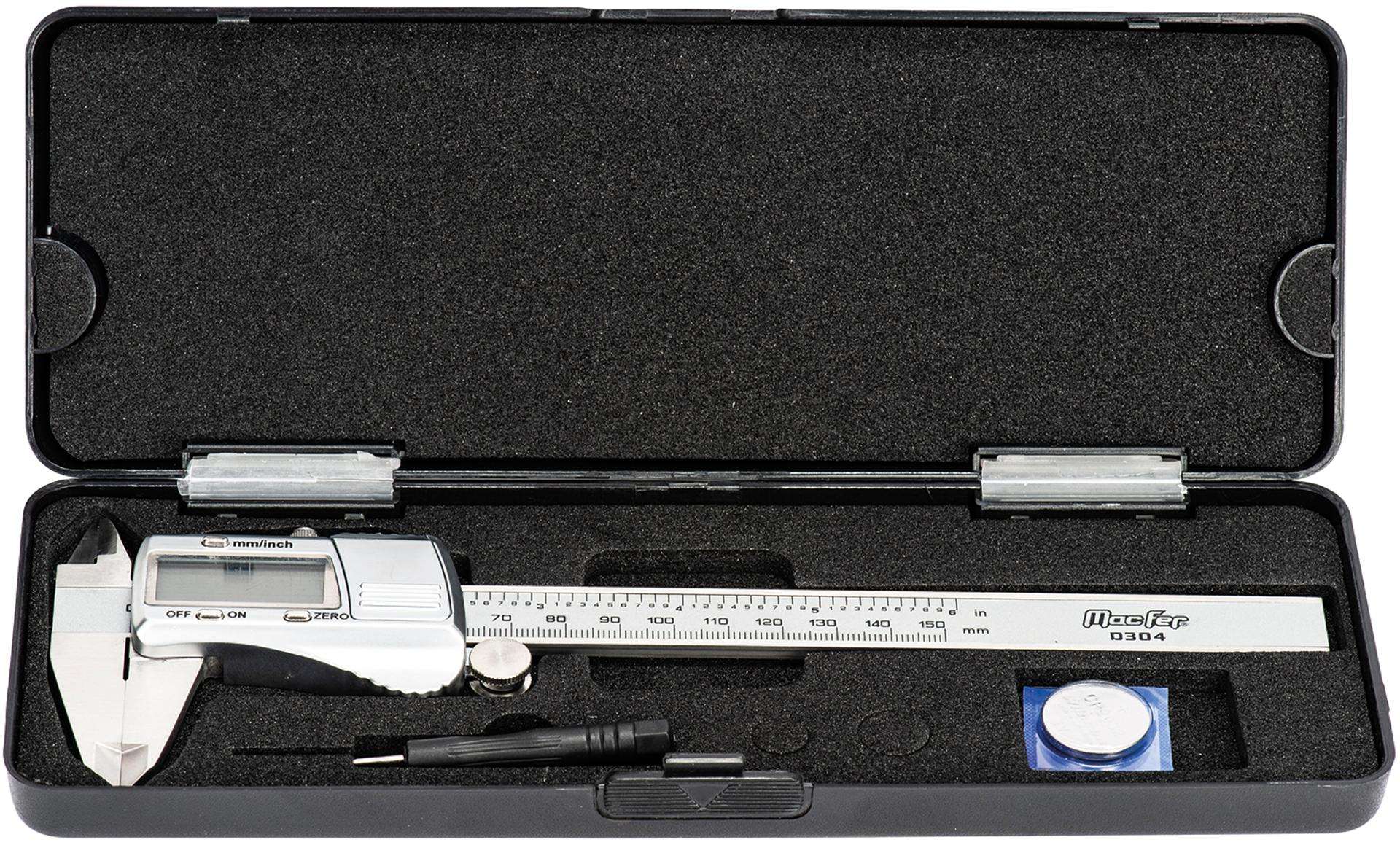 Paquímetro digital inox MacFer D304 200mm refª 010.0051 MACFER