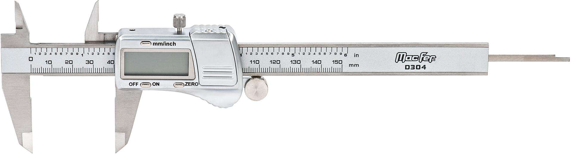 Paquímetro digital inox MacFer D304 200mm refª 010.0051 MACFER