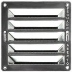 Grelha ventiladora com regulador vertical PP RRV-102-CRM 150x150mm cromada ref� 009.0144 MACFER