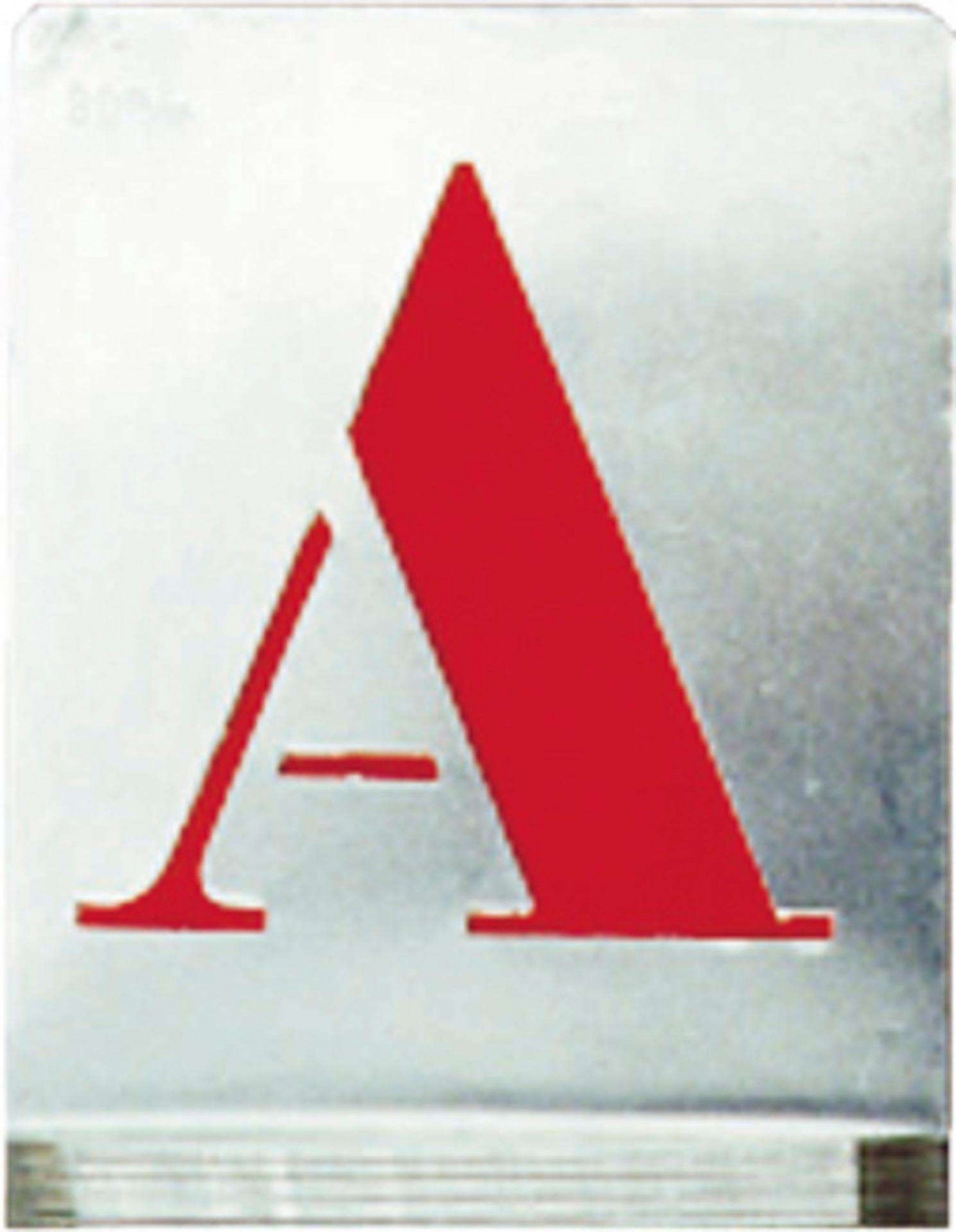 Jg. abecedário pintar alumínio MacFer APA-01 50mm refª 007.0036 MACFER