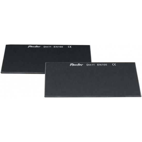 Vidro p/ m�scara sold. escuro  VMS-E DIN10 50x105mm  ref� 005.0012 MACFER