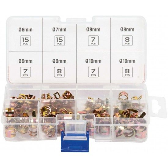 Caixa stock abra�adeiras mola 6-10mm 75p�  Ref� 004.0001 MACFER