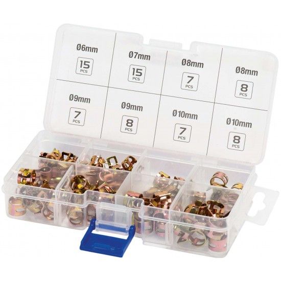 Caixa stock abra�adeiras mola 6-10mm 75p�  Ref� 004.0001 MACFER