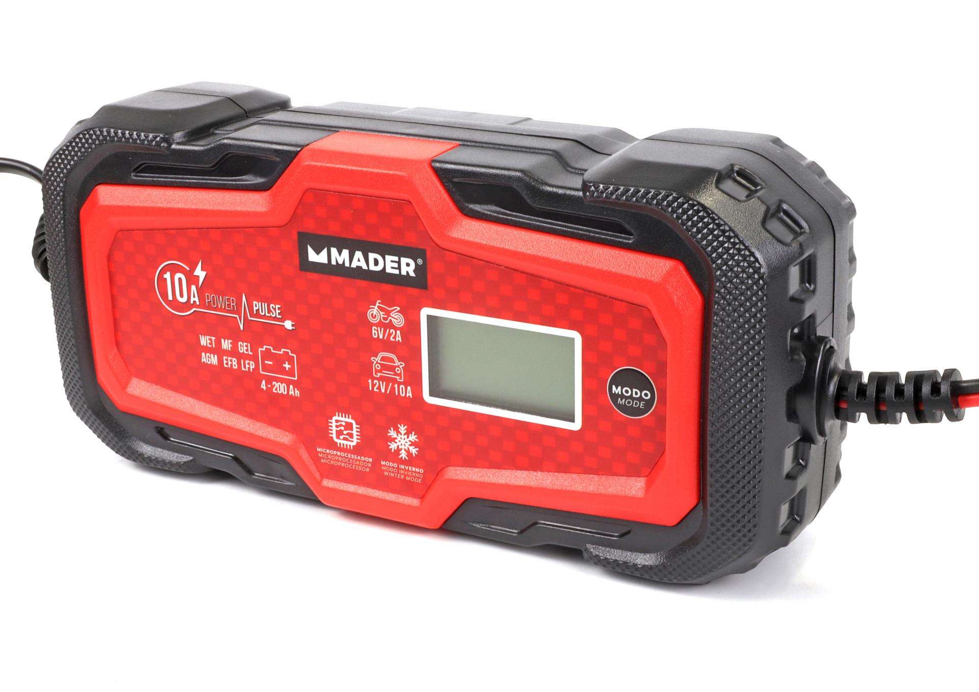 Carregador de Baterias, Inteligente, 10A, 6-12V refª 63669 MADER