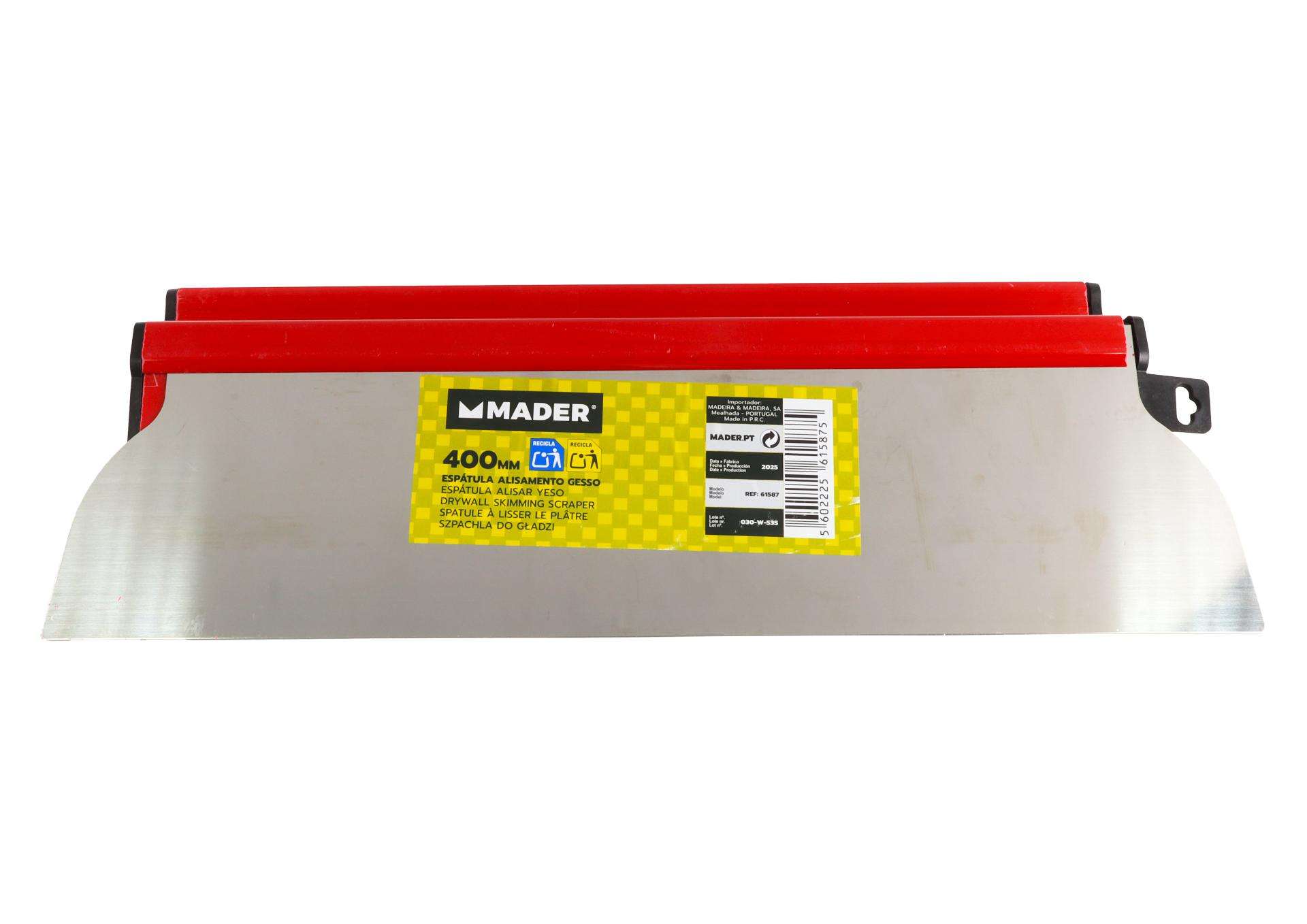 Espátula Alisamento, para Gesso, 400mm refª 61587 MADER
