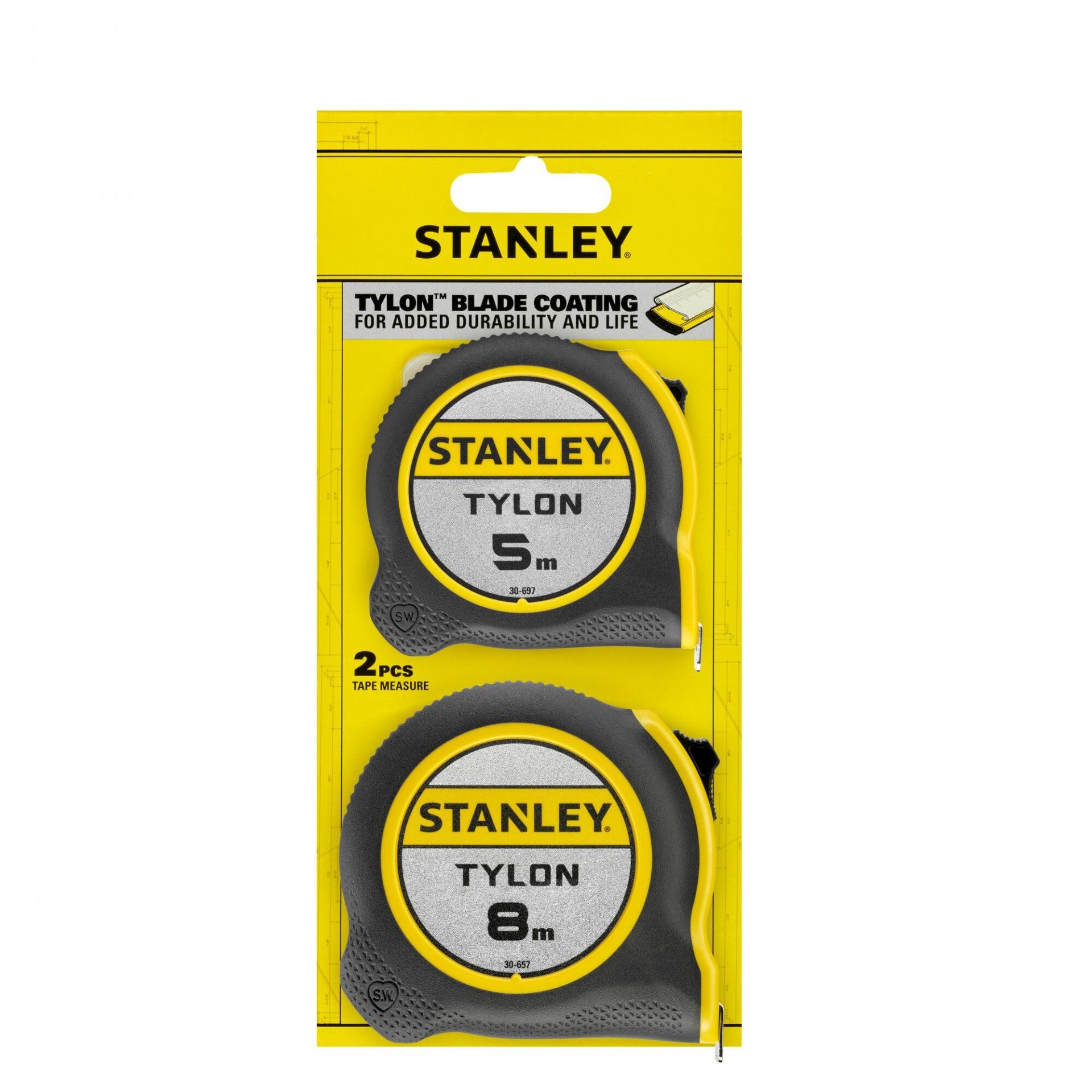 Fita métrica Twinpack 5m e 8m Tylon refª STHT0-74260 STANLEY
