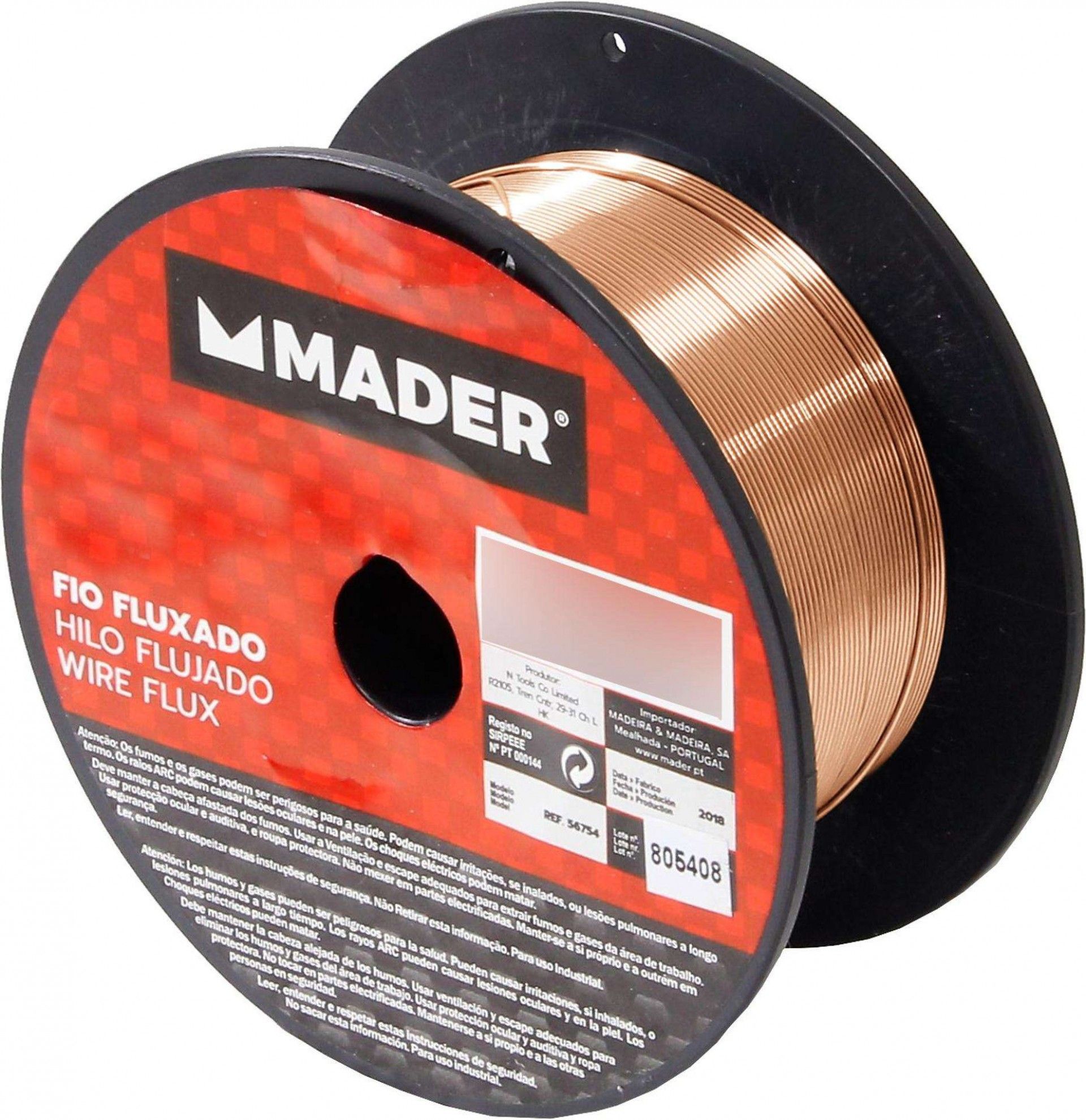 Fio de Solda, SG2, 0.8mm, 5Kg refª 63463 MADER