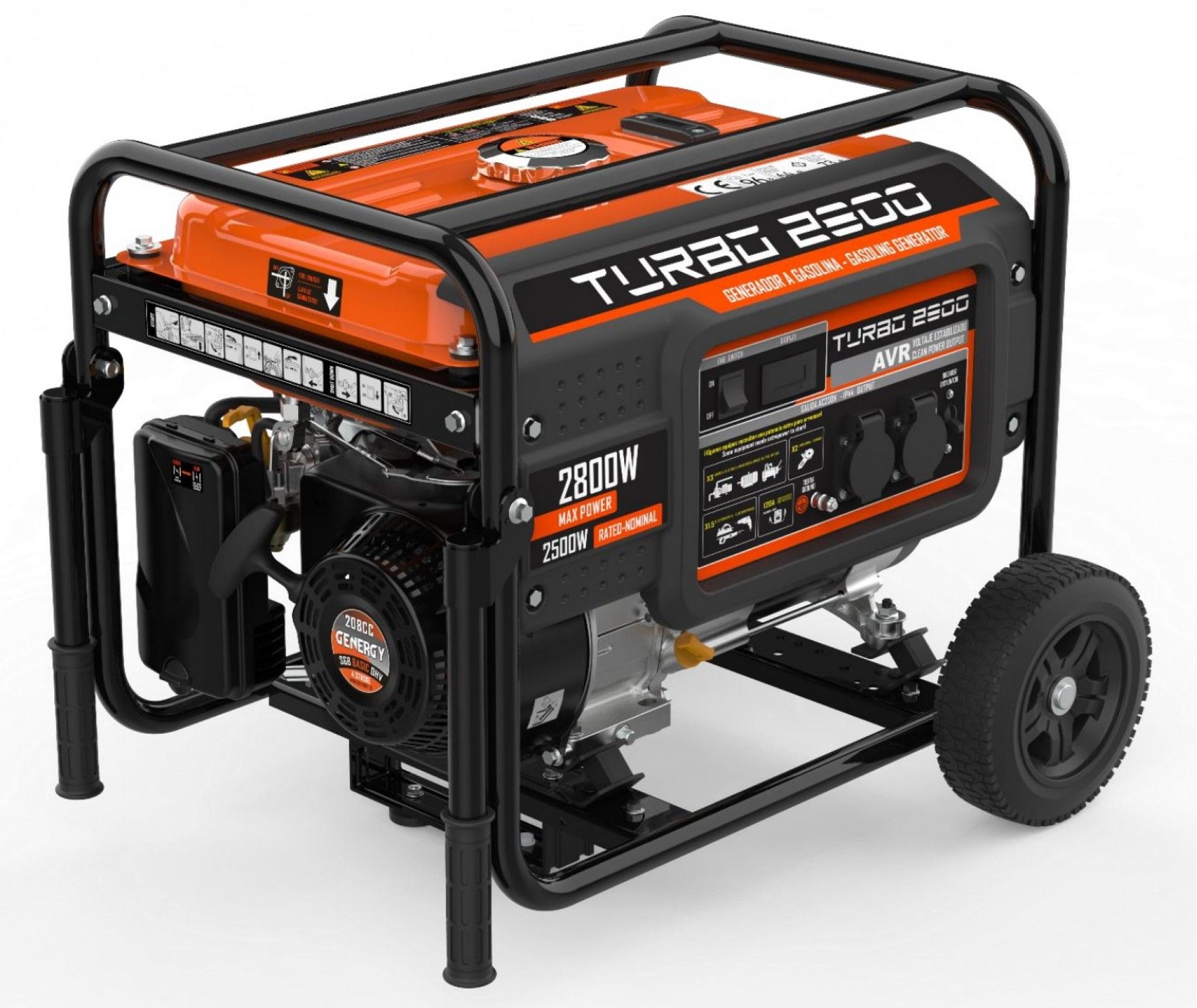 Gerador Monofásico Turbo 2800W AVR refª 17020 GENERGY