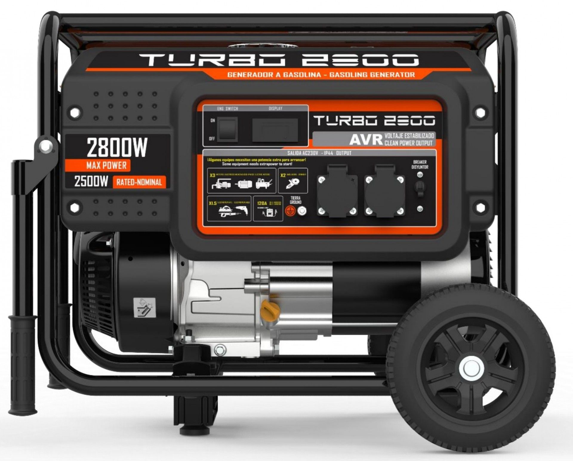 Gerador Monofásico Turbo 2800W AVR refª 17020 GENERGY