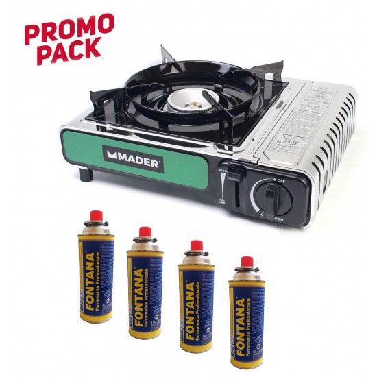 Fogareiro a G�s + 4 Botijas  220g ref� [69100_P6000] MADER