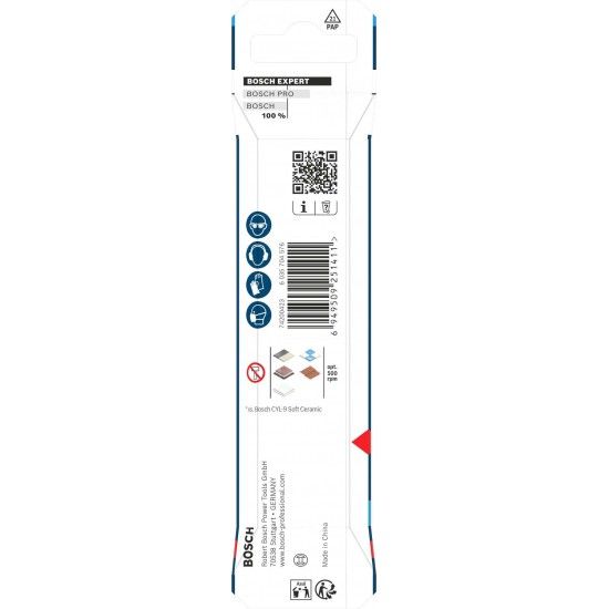 Broca EXPERT HEX-9 Hard Ceramic, 6 x 90mm refª 2608902307 BOSCH Broca EXPERT HEX-9 Hard Ceramic, 6 x 90mm refª 2608902307 BOSCH