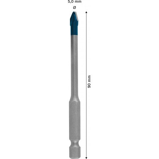 Broca EXPERT HEX-9 Hard Ceramic, 5 x 90mm refª 2608902305 BOSCH Broca EXPERT HEX-9 Hard Ceramic, 5 x 90mm refª 2608902305 BOSCH