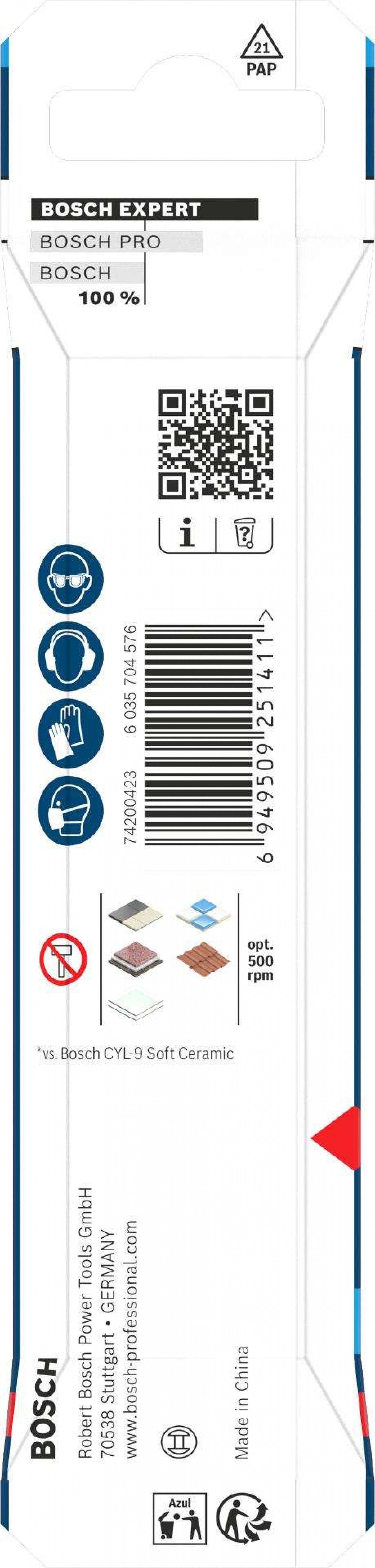 Broca EXPERT HEX-9 Hard Ceramic, 6 x 90mm refª 2608902307 BOSCH