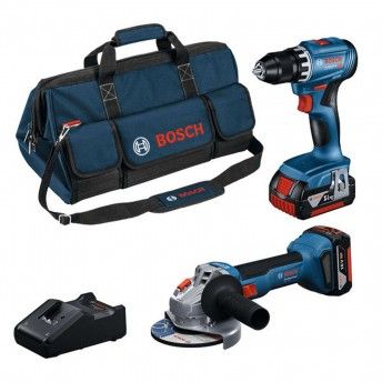 Kit combinado Kit de 2 ferramentas de 18V GSR + GWS + 2x4.0Ah + GAL Professional refª 0615A5007N BOS Kit combinado Kit de 2 ferramentas de 18V GSR + GWS + 2x4.0Ah + GAL Professional refª 0615A5007N BOS