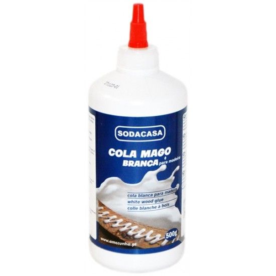 Cola p/madeira branca 0.5Kg refª 46203 Mago Cola p/madeira branca 0.5Kg refª 46203 Mago