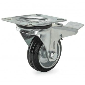 Rodizio giratório c/travão 125mm refª VIRGT125 VITO Rodizio giratório c/travão 125mm refª VIRGT125 VITO