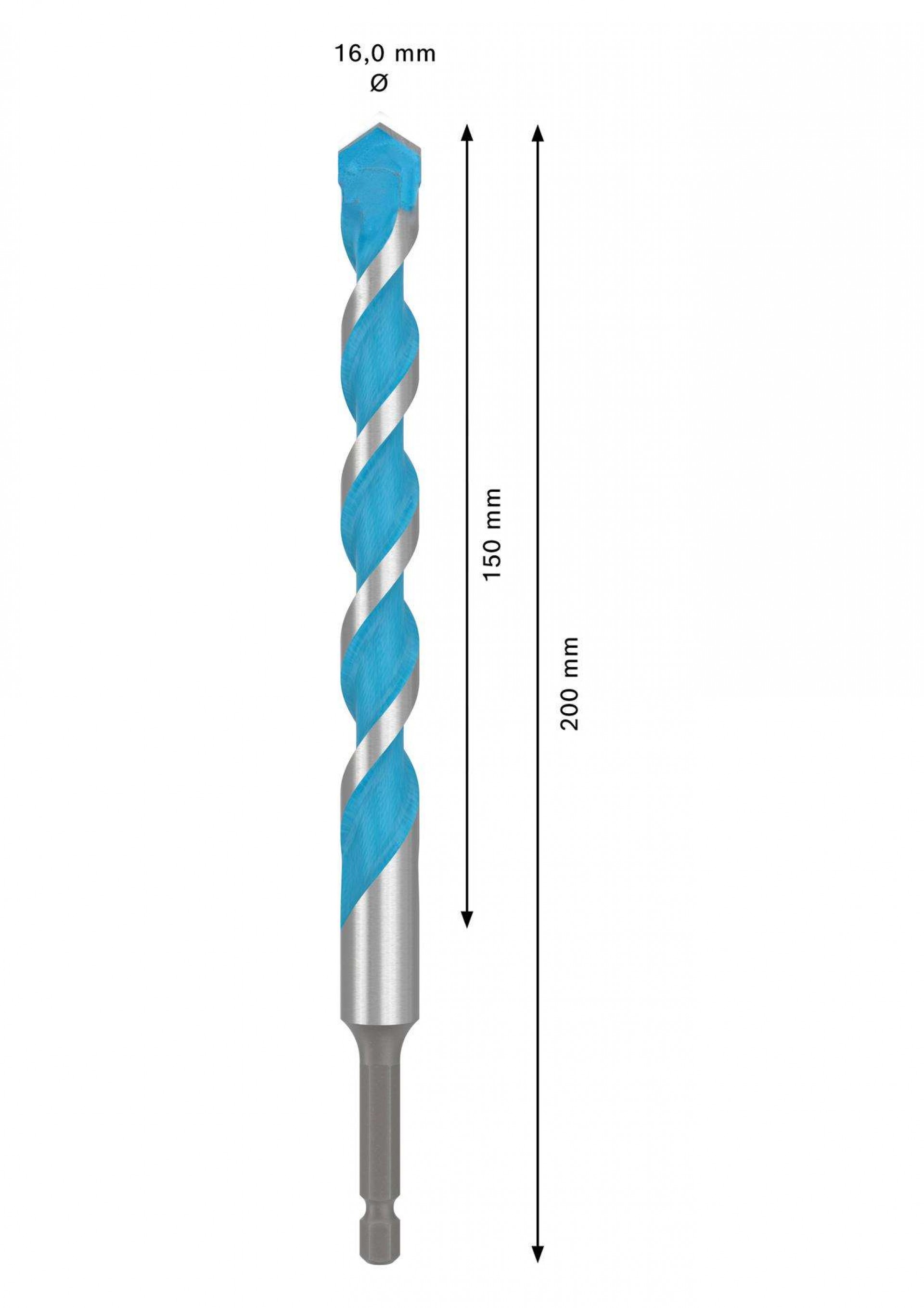 Broca EXPERT HEX-9 Multi Construction, 16 x 150 x 200 mm refª 2608902279 BOSCH