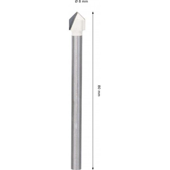 Broca CYL-9 Soft Ceramic, 8 x 80 mm refª 2608707349 BOSCH Broca CYL-9 Soft Ceramic, 8 x 80 mm refª 2608707349 BOSCH