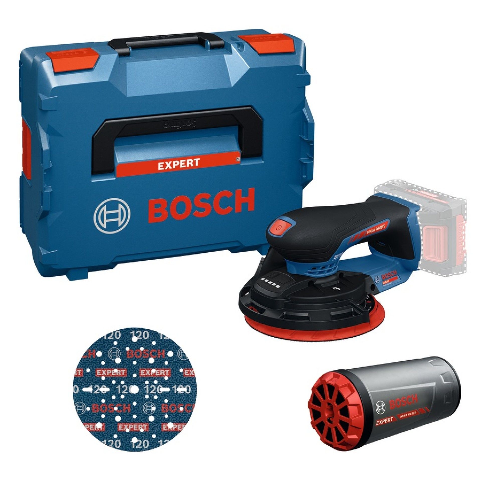 Lixadeira excêntrica sem fio EXEX18V-150-5 Professional refª 0601372900 BOSCH
