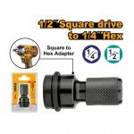 Adaptador ½ quadrado para ¼ Hexagonal refª ABH60501 Ingco Adaptador ½ quadrado para ¼ Hexagonal refª ABH60501 Ingco