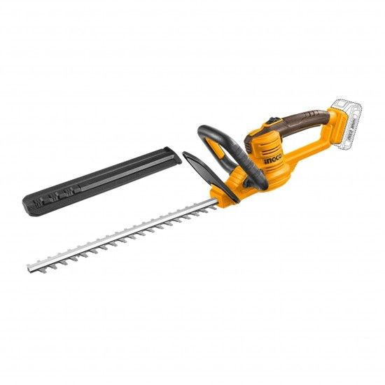 Corta sebes 20v 46cm + 1 bat 2ah + ca refª CHTLI20461E Ingco Corta sebes 20v 46cm + 1 bat 2ah + ca refª CHTLI20461E Ingco