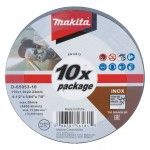 Disco corte inox 115x1x22.23mm 10pç refª D-65953-10 MAKITA Disco corte inox 115x1x22.23mm 10pç refª D-65953-10 MAKITA
