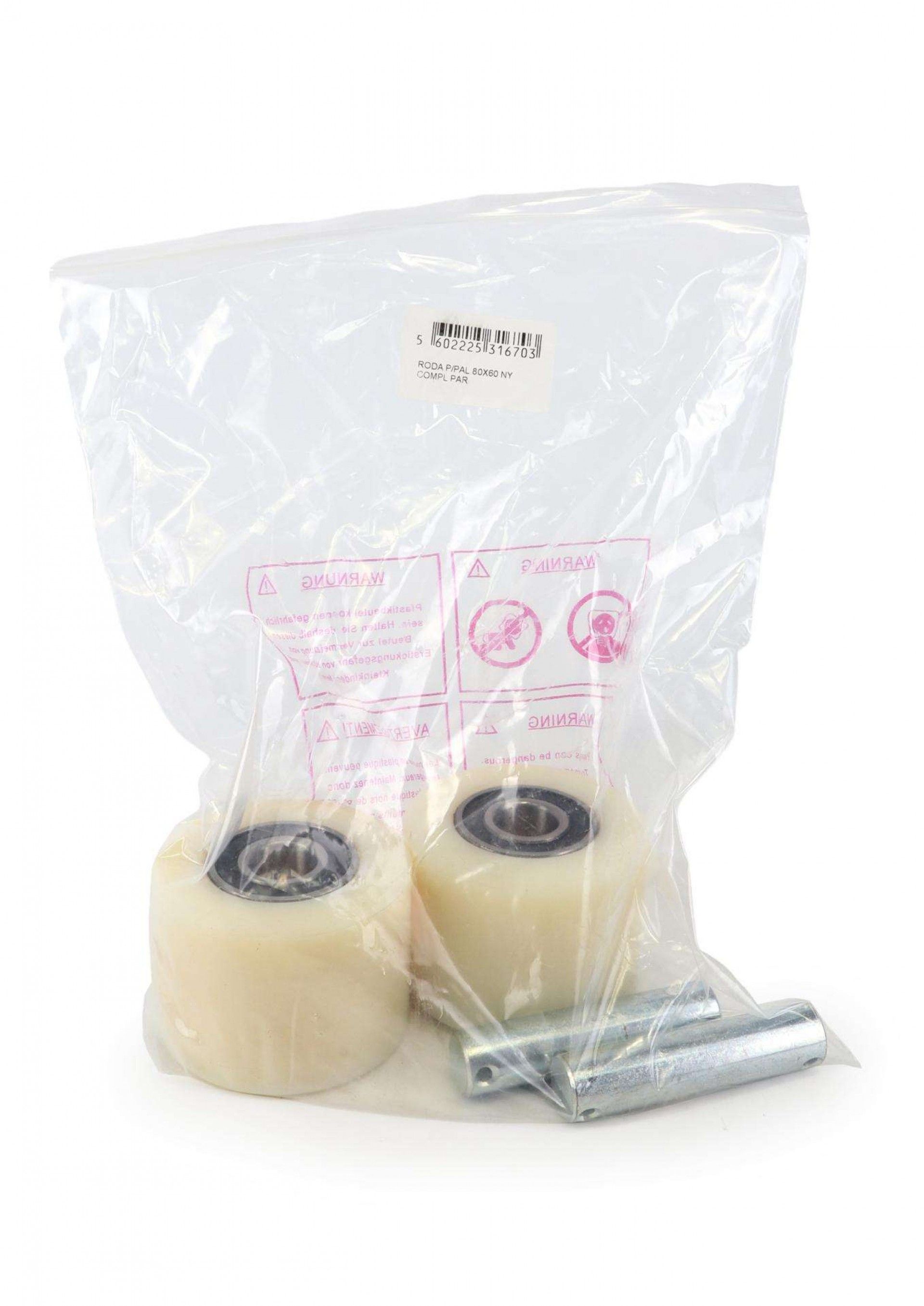 Rodizio para Porta Paletes, Nylon, Par, Ø80x60mm refª 31670 MADER
