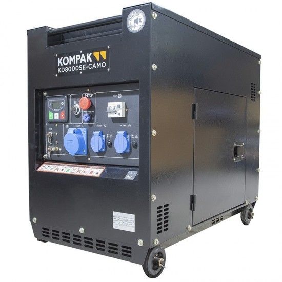 Gerador diesel silencioso monofásico 6.3Kw refª KD8000SE-CAMO Kompak Gerador diesel silencioso monofásico 6.3Kw refª KD8000SE-CAMO Kompak