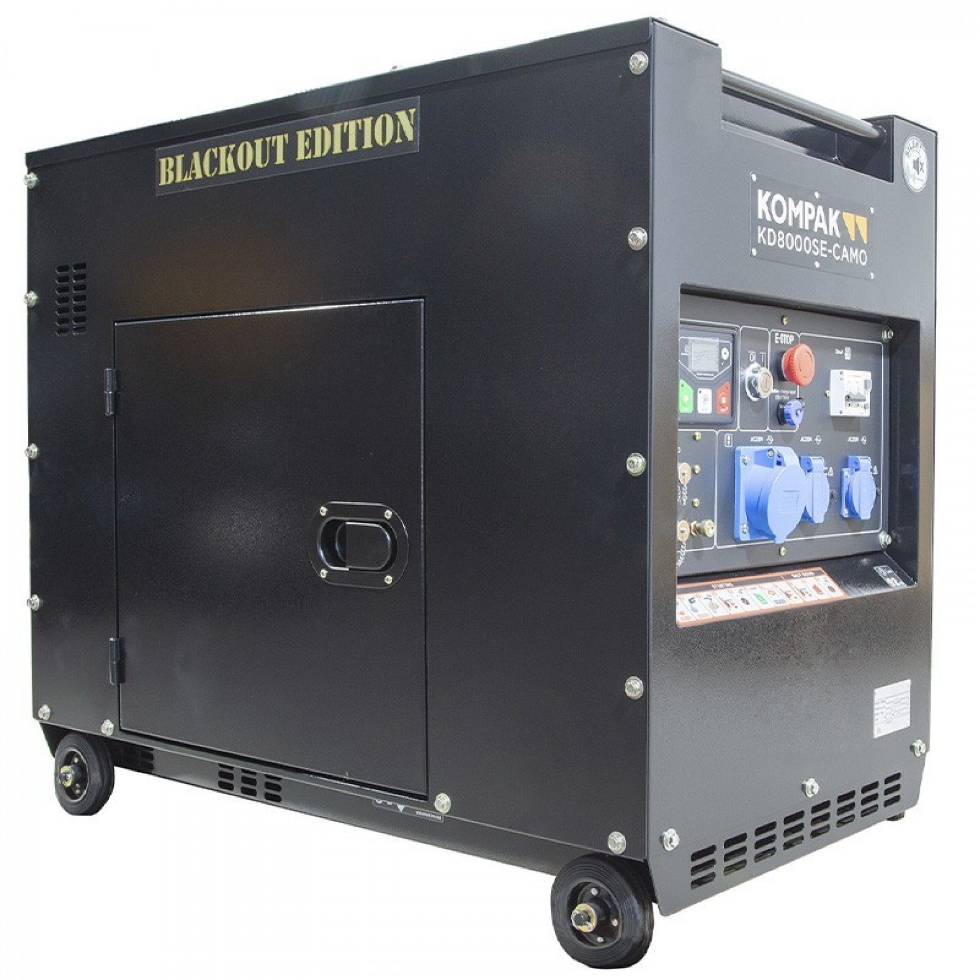 Gerador diesel silencioso monofásico 6.3Kw refª KD8000SE-CAMO Kompak