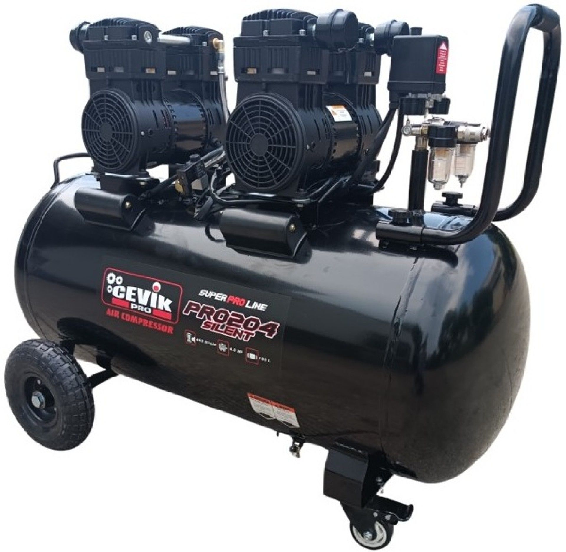 Compressor silencoso 180L 4Hp 230V refª CA-PRO204SILENT Cevik