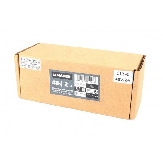 Carregador para Bateria de Lítio, 48V, 2A refª 65228 MADER Carregador para Bateria de Lítio, 48V, 2A refª 65228 MADER