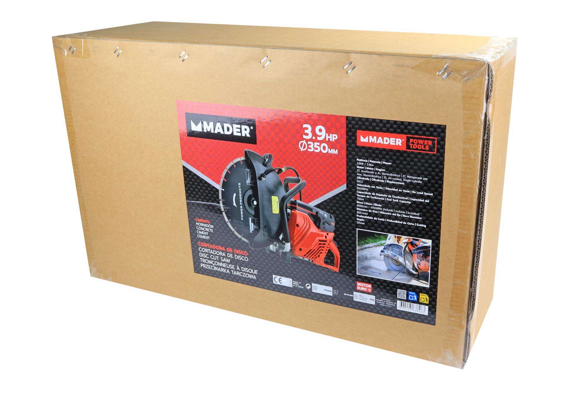 Cortadora de Disco, Cimento, 65cc, 350mm refª 63826 MADER
