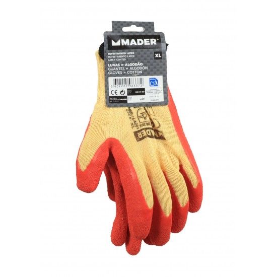 Luvas de Proteção, Algodão + Latex, XL refª 96337 MADER Luvas de Proteção, Algodão + Latex, XL refª 96337 MADER