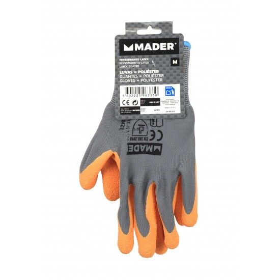 Luvas de Prote��o, Polyester + Latex, M ref� 96331 MADER