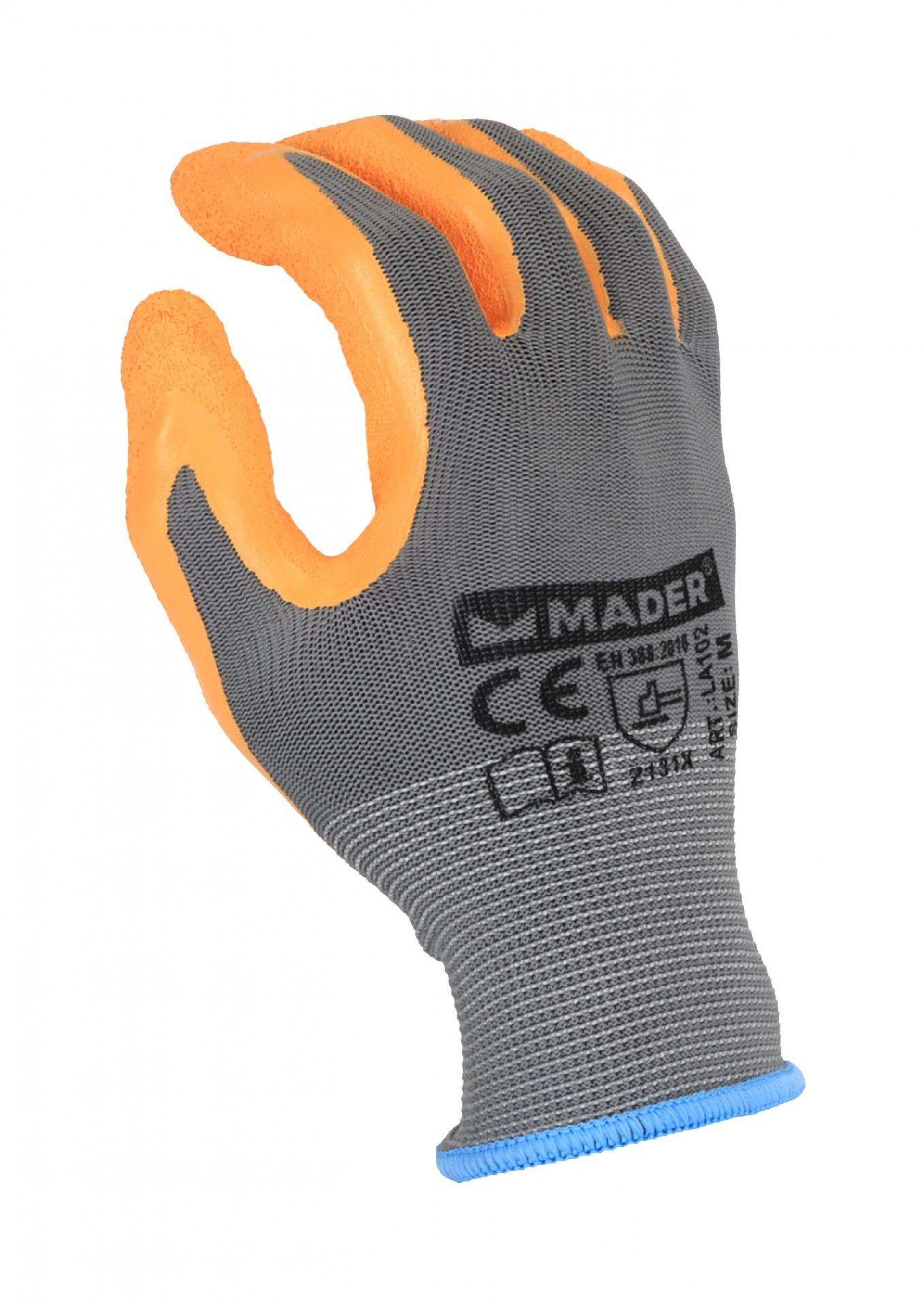 Luvas de Proteção, Polyester + Latex, M refª 96331 MADER